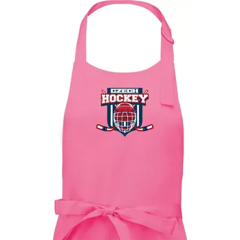 Kuchyňská zástěra Czech Hockey erb - Mistrovství světa v ledním hokeji 2024 - Dámská zástěra na vaření - Univerzální velikost ( Růžová )