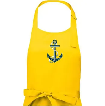 Kuchyňská zástěra Námořnická kotva - Pánská zástěra na vaření - Univerzální velikost ( Žlutá )