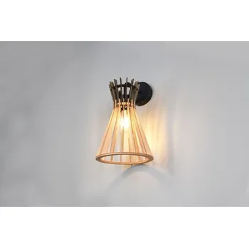 Nástěnné svítidlo TRIO Reality R21861736 ALICE nástěnné svítidlo s vypínačem 1xE27 černá matná, přírodní