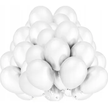 Balónek BALÓNKY BÍLÉ SADA BALÓNKŮ NA NAROZENINY SVATEBNÍ HOSTINA SVATÉ PŘIJÍMÁNÍ DEKORACE XL