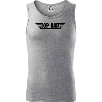 Top dad s čárami - Tílko pánské Core - 2XL ( Tmavě šedý melír )