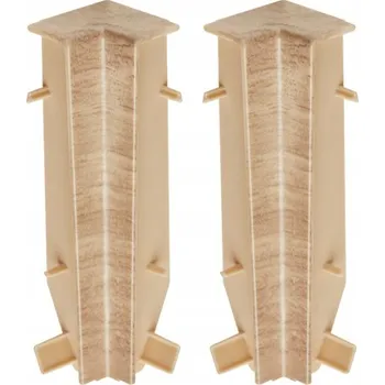 soklová lišta Vnitřní PVC roh 13 x 80 mm, délka 2 cm, odstín medově jantarová, matný