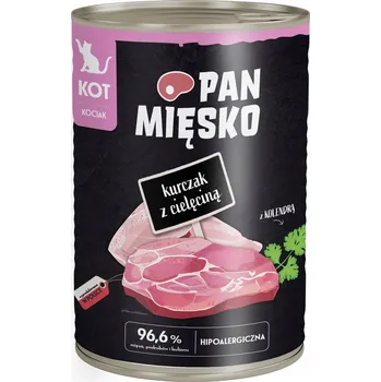 Krmivo pro kočku Pan Mięsko vlhké krmivo pro KOŤATA Kuře s telecím masem 400g