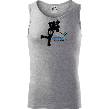 Jednou budu hokejová legenda - Tílko pánské Core - M ( Tmavě šedý melír )