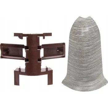 Podlahová lišta Vnější roh Cezar PVC 22 x 59, délka 1 cm, dub