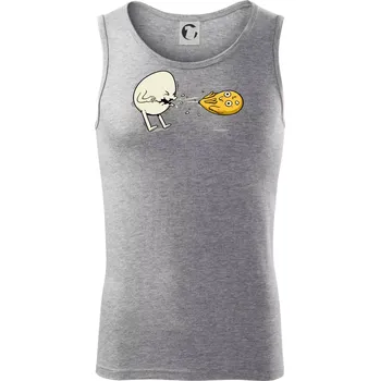 Vajíčko kejch - Tílko pánské Core - S ( Tmavě šedý melír )