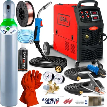 Svářečka INVERTOROVÁ SVAŘEČKA IDEAL MIG 370 4X4 MMA 400V 350A HLINÍK