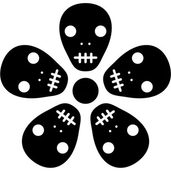 Samolepící dekorace Samolepka na stěnu mexické masky 14x15 cm