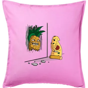 Polštář Pizza hawai - Polštář 50x50 - 50x50 - Pouze potah ( Růžová )
