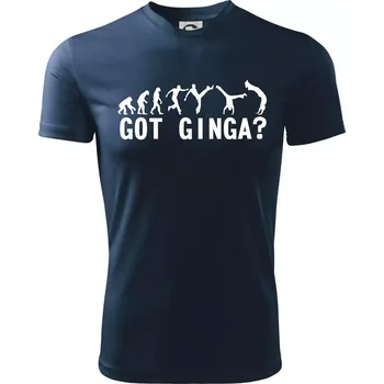Chlapecké tričko Capoeira - Got Ginga - Dětské triko sportovní (dresovina) - 134 cm/8 let ( Námořní modrá (velmi tmavá - téměř černá) )