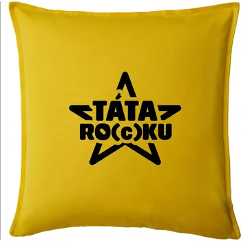 Polštář Táta roku rocku - Polštář 50x50 - 50x50 - Pouze potah ( Žlutá )