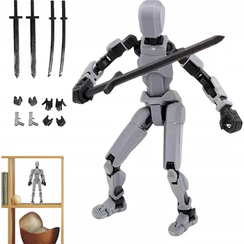 Figurka AKČNÍ FIGURKA S POHYBLIVÝMI KLOUBY ROBOT PANENKA 13CM PVC 3D DIY