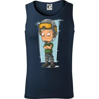 Vesmírný voják denim - Tílko pánské Core - XL ( Námořní modrá (velmi tmavá - téměř černá) )