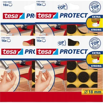 Podložka pod nábytek TESA Kulaté filcové podložky pod židle, stůl, pračku, nábytek černé 18mm x4