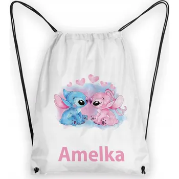 Školní batoh Školní Vak/Batoh na Tělocvik do Školky Školy STICH STITCH + JMÉNO #31