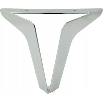 Stolová podnož Nábytková noha Loft stříbrná, chromovaná nožička k pohovce, výška 15 cm