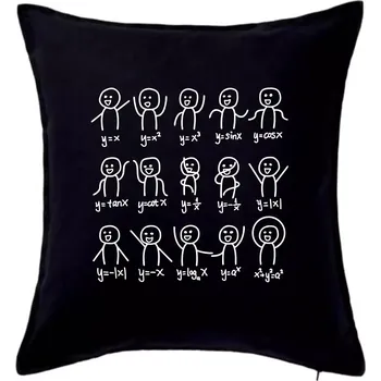 Polštář Algebra dance - Polštář 50x50 - 50x50 - Pouze potah ( Černá )