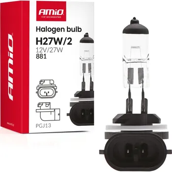 Autodoplněk Halogenová žárovka H27W/2 881 PGJ13 12V 27W AMiO-04413