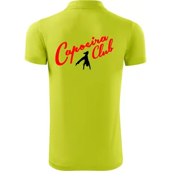 Pánská košile Capoeira club s tanečníkem - Polokošile Victory sportovní (dresovina) - XL ( Limetková )