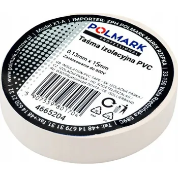 Lepicí páska Malá elektroizolační páska Polmark 15 mm x 10 m bílá