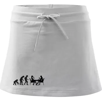 Dámská sukně Evoluce vína ženy - Sportovní sukně - two in one - L ( Bílá )