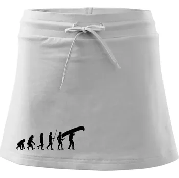 Dámská sukně Evoluce kanoe nad hlavou - Sportovní sukně - two in one - XS ( Bílá )