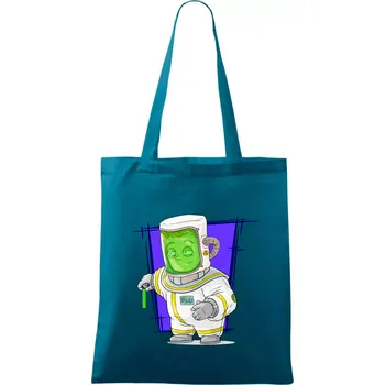 Vesmírný voják tmavě modrý - Taška bavlněná - 42 x 38 cm ( Petrolejová )