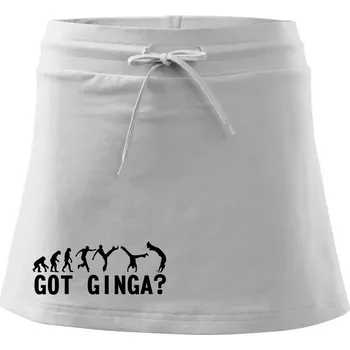 Dámská sukně Capoeira - Got Ginga - Sportovní sukně - two in one - XS ( Bílá )
