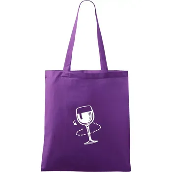 Nákupní taška Víno someliér - Taška bavlněná - 42 x 38 cm ( Fialová )