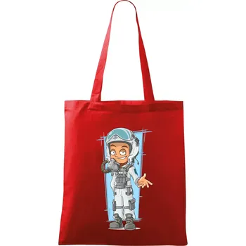 Nákupní taška Vesmírný voják oranžový - Taška bavlněná - 42 x 38 cm ( Červená )