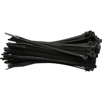 Stahovací páska Černá stahovací páska, kabelová spona (trytka) rozměry 150x4.7mm x100 ks