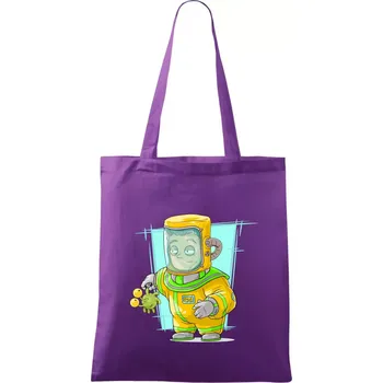 Vesmírný voják zelený - Taška bavlněná - 42 x 38 cm ( Fialová )