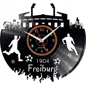 Hodiny FREIBURG NÁSTĚNNÉ HODINY DEKORATIVNÍ MODERNÍ VINYLOVÁ DESKA VINYL JAKO DÁREK