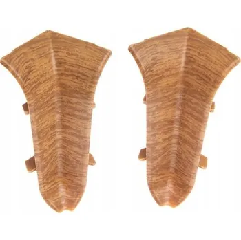 Podlahová lišta Vnitřní roh Cezar hliníkový 10 x 10, délka 10 cm, Dub Světlý Mat