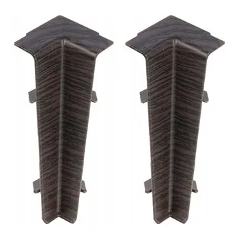 Podlahová lišta Vnitřní roh Cezar PVC 22 x 75, délka 7 cm, černý