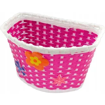 Košík na láhev Přední košík na kolo Květiny růžový