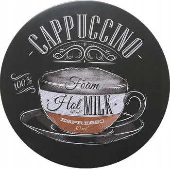 Obraz Plechová cedule Cappuccino