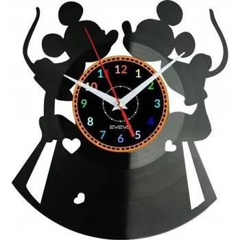 Hodiny MICKEY MOUSE HODINY NÁSTĚNNÉ DEKORATIVNÍ MODERNÍ VINYLOVÁ DESKA