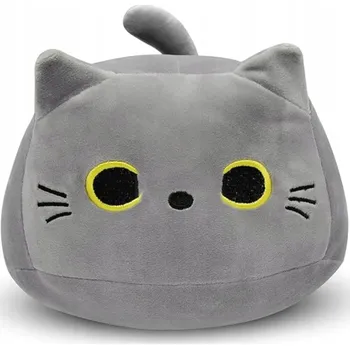 plyšák MĚKKÝ KULATÝ KOCOUR POLŠTÁŘ PLYŠÁK PRO DĚTI VELIKOST M 30 cm