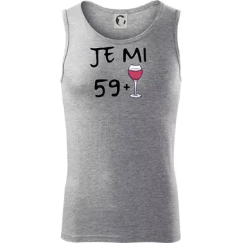 Je mi 59 (60) víno - Tílko pánské Core - L ( Tmavě šedý melír )