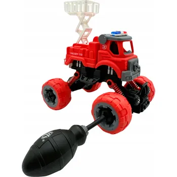 autíčko HASIČSKÉ AUTO K MONTÁŽI A DEMONTÁŽI na pružinách SE ZDVIHÁKEM