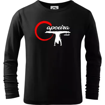 Chlapecké tričko Capoeira club - bojovník - Triko dětské Long Sleeve - 158 cm/12 let ( Černá )