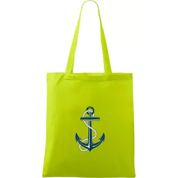 Námořnická kotva - Taška bavlněná - 42 x 38 cm ( Limetková )