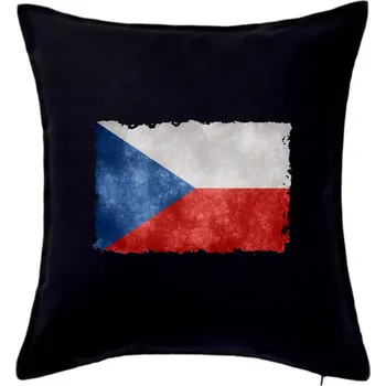 Polštář Česká vlajka stará - Polštář 50x50 - 50x50 - Pouze potah ( Černá )