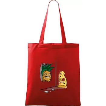 Pizza hawai - Taška bavlněná - 42 x 38 cm ( Červená )