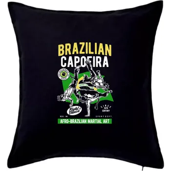 Polštář Brazilian Capoeira - Polštář 50x50 - 50x50 - Pouze potah ( Černá )