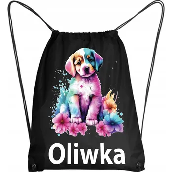 Školní Vak/Batoh na Tělocvik do Školky Školy ZLATÝ RETRÍVR + JMÉNO 7