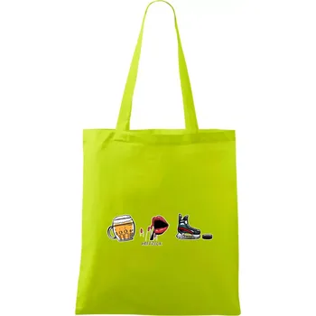 Hattrick hokej - Taška bavlněná - 42 x 38 cm ( Limetková )