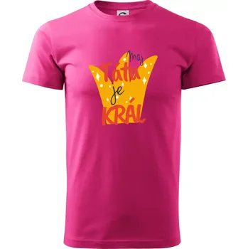 Pánské tričko Můj táta je král - Klasické pánské triko vyšší gramáže - XS ( Purpurová )