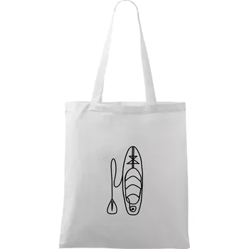 Paddleboard jedním tahem - Taška bavlněná - 42 x 38 cm ( Bílá )